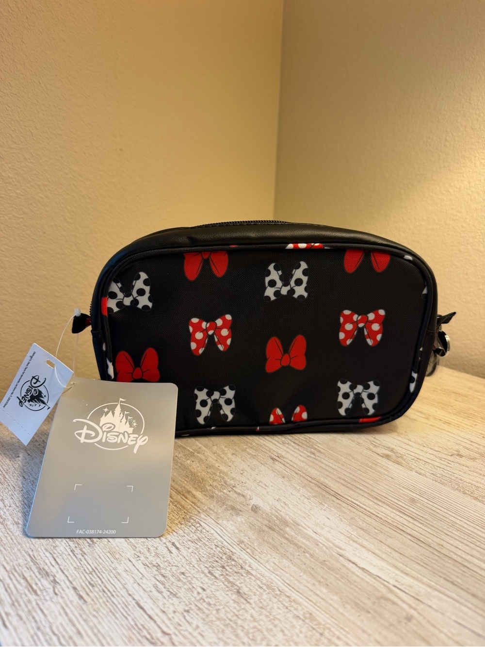 Walt Disney World Fanny Pack with Red & White Minnie Bow Print